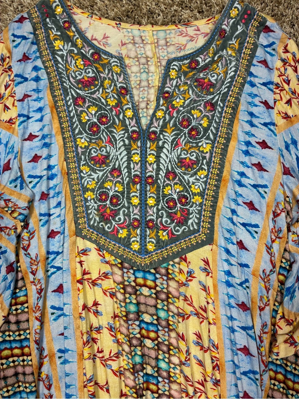 Soft Surroundings Fifi Embroidered Tunic Top - Picture 5 of 11